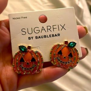 NWT Sugarfix By BaubleBar Pumpkin Earrings